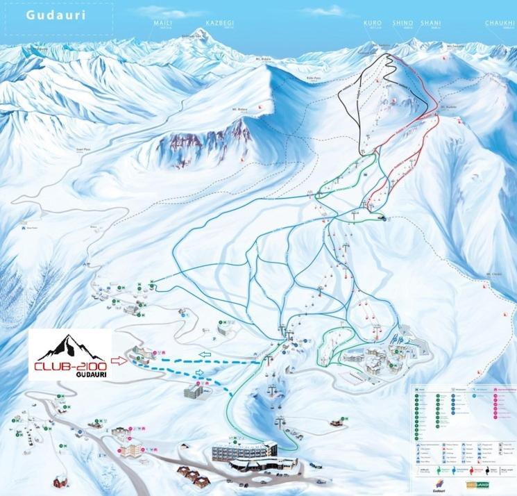 Club 2100 Ski In Studio Gudauri Kültér fotó